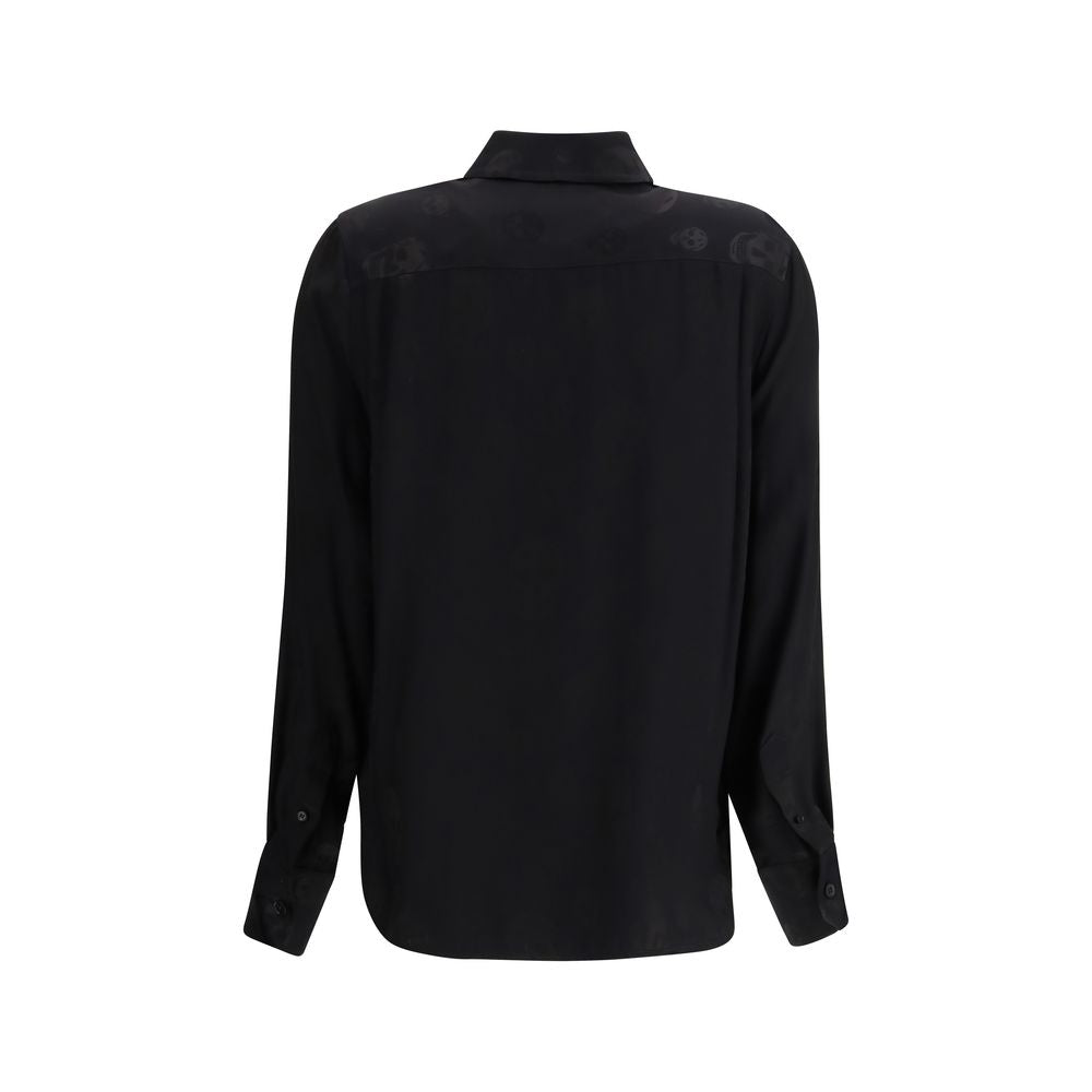 Alexander McQueen Black Viscose Pattern Shirt