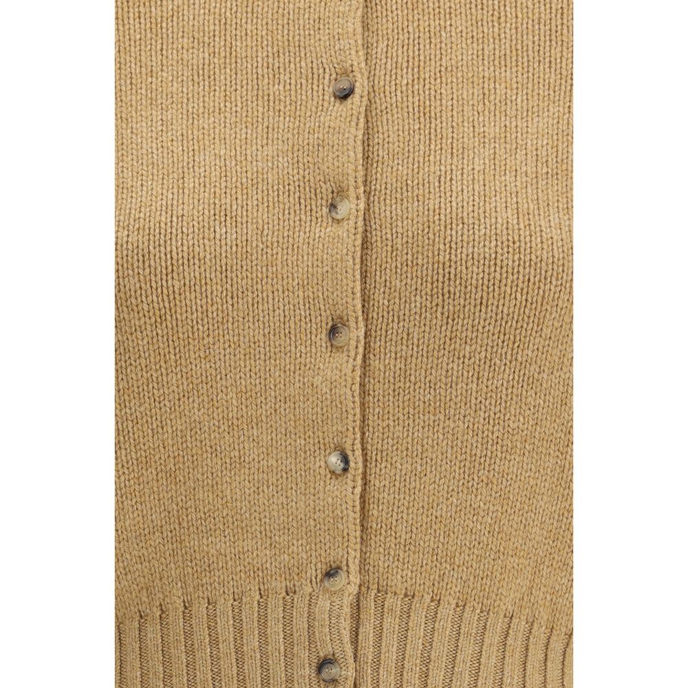 Khaite Beige Cashmere Cardigan