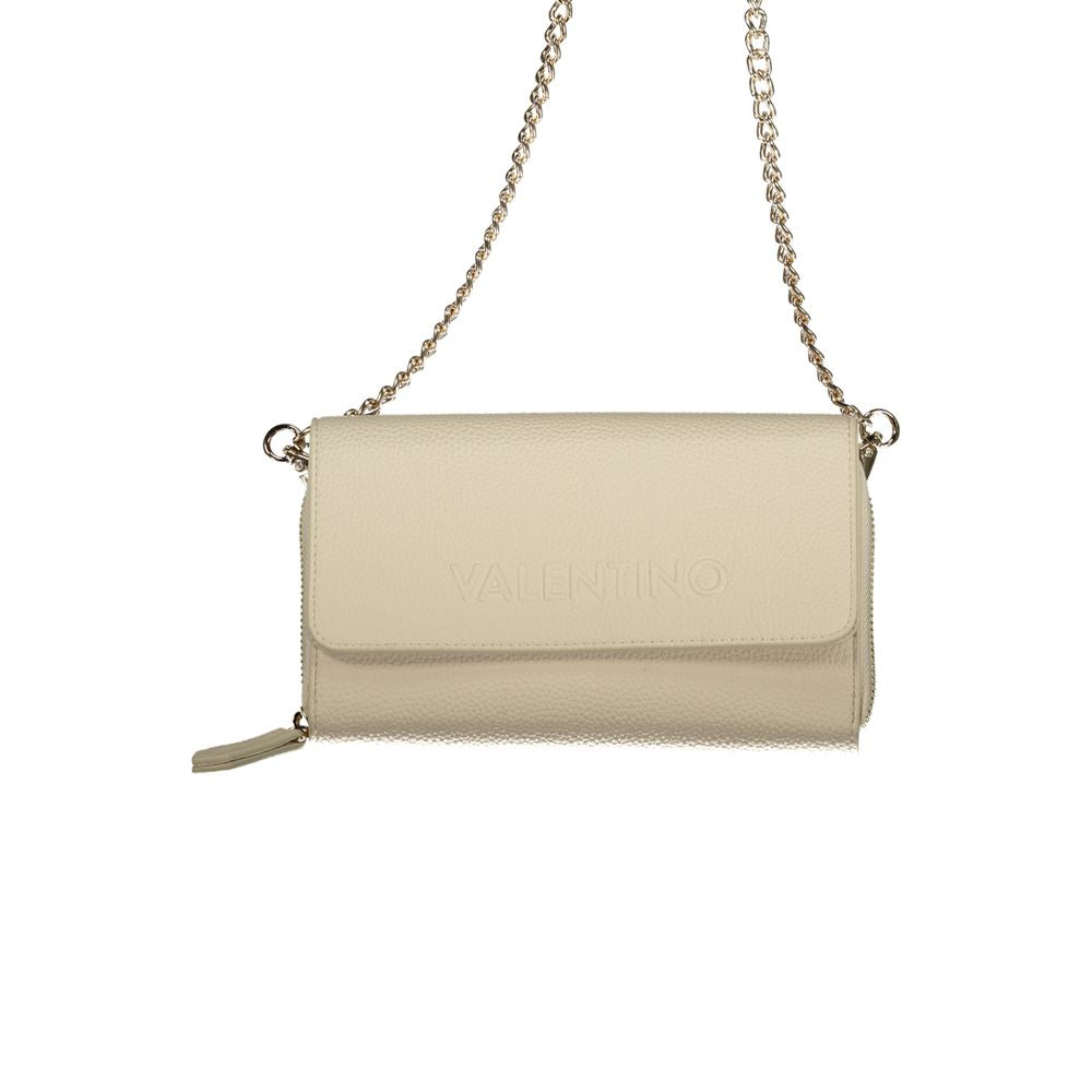 Portefeuille femme Valentino beige en polyuréthane