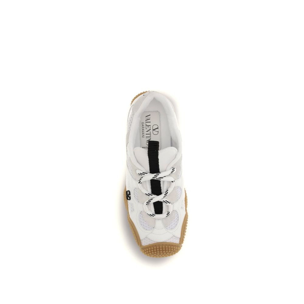 Valentino Garavani White Athletic Sneakers for Women side view