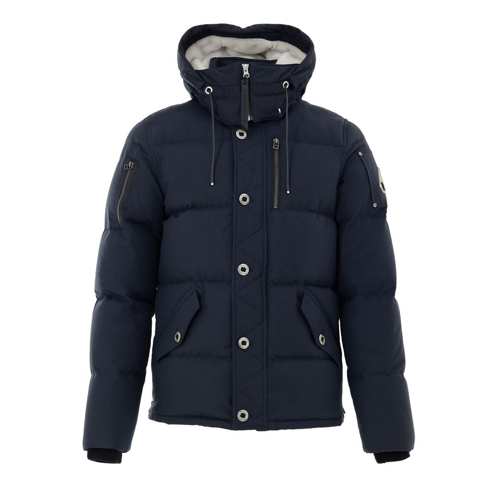 Moose Knuckles Blue Nylon Coat