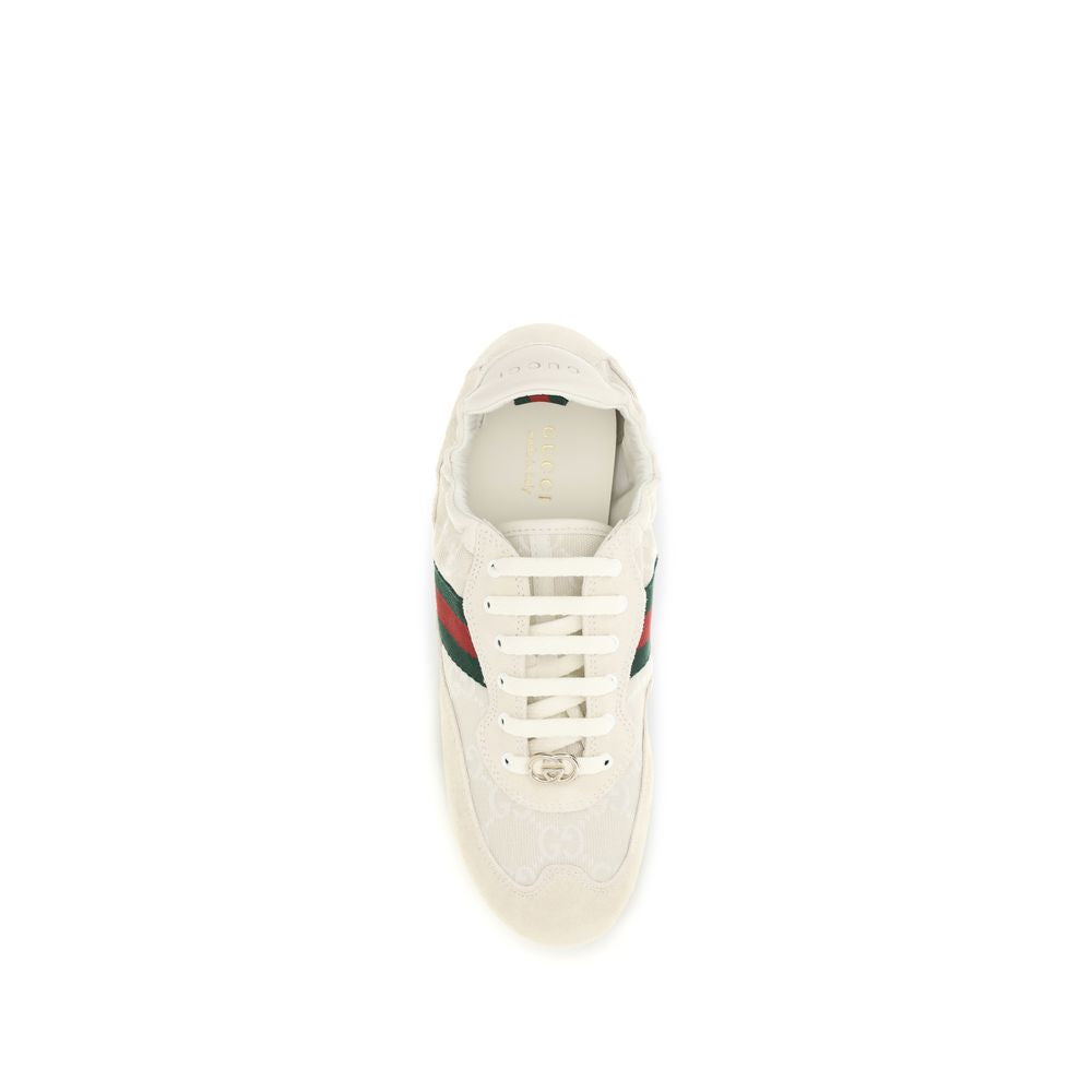 Gucci Cream Calf Leather Bos Taurus Low Top Sneakers