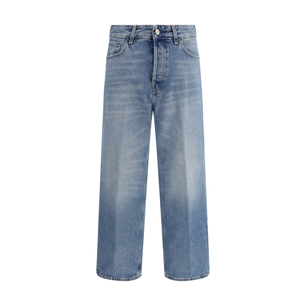 Haikure Blue Cotton Boyfriend Jeans