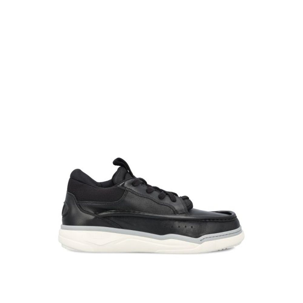 Valentino Garavani Black Lamb Leather Low Top Sneakers