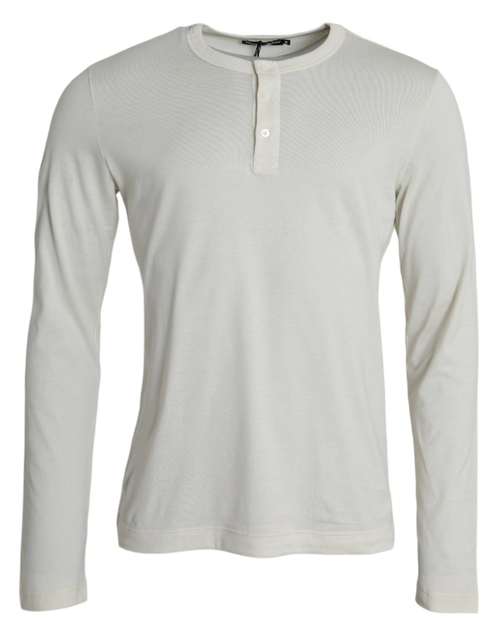 Dolce & Gabbana White Cotton Long Sleeve T-Shirt