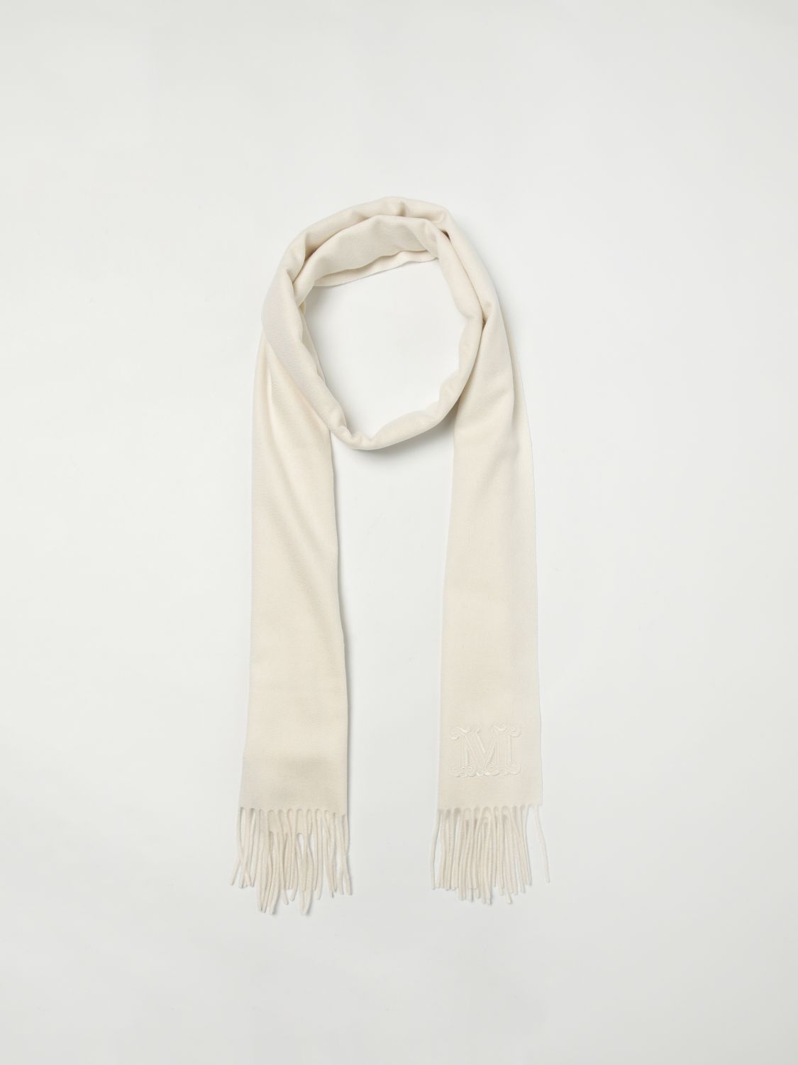 Max Mara White Cashmere Scarf