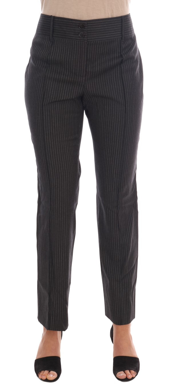 Dolce & Gabbana Gray Textile Dress Pants