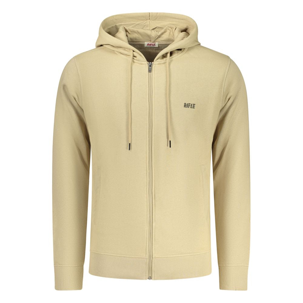 Sweat à capuche pour homme en coton beige Rifle