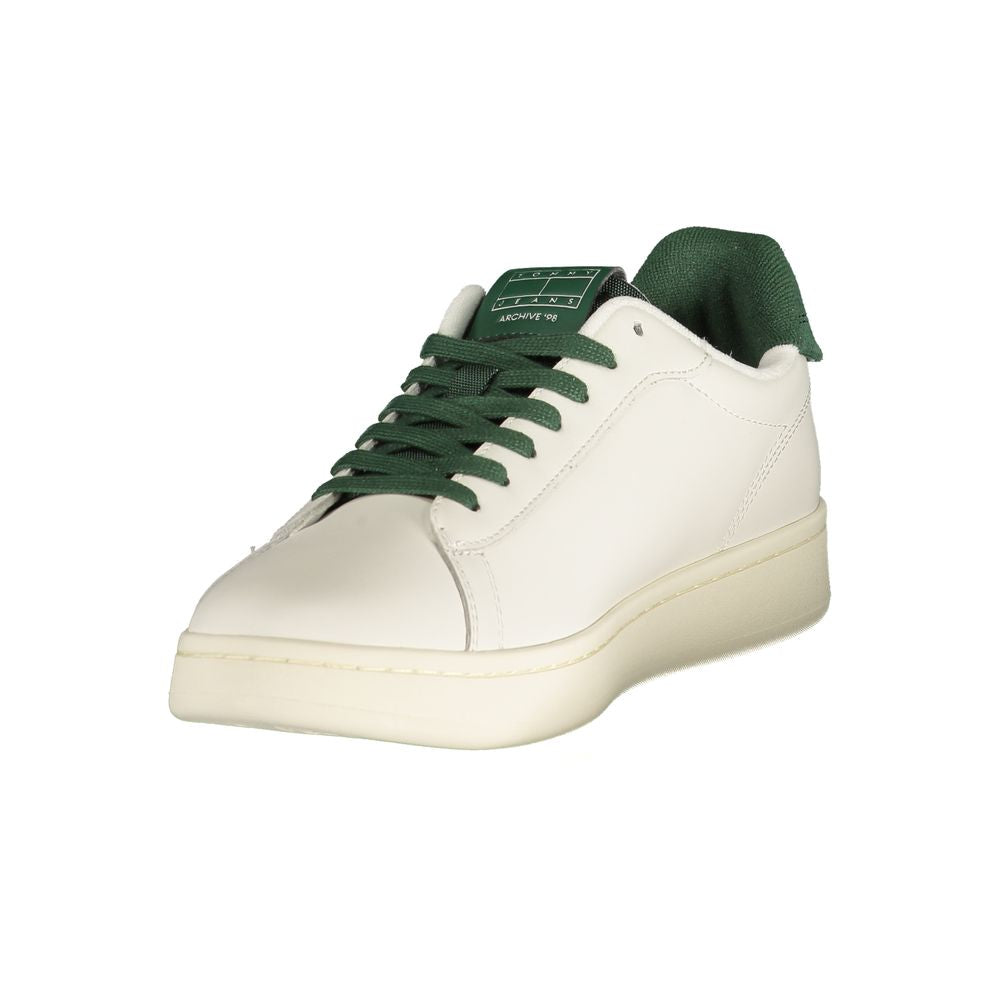 Baskets pour hommes Tommy Hilfiger en polyuréthane blanc