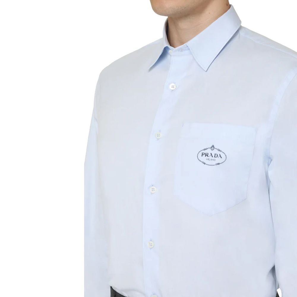 Chemise habillée Prada en coton bleu