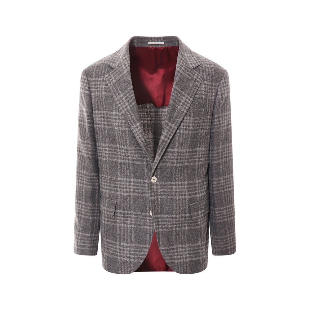 Brunello Cucinelli Grey Blazer for Men