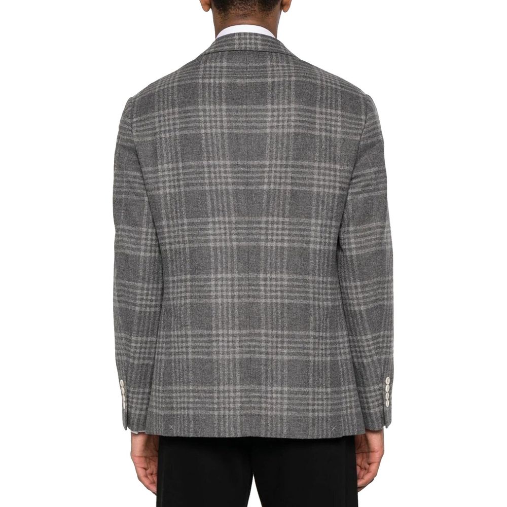 Brunello Cucinelli Grey Blazer for Men detail view