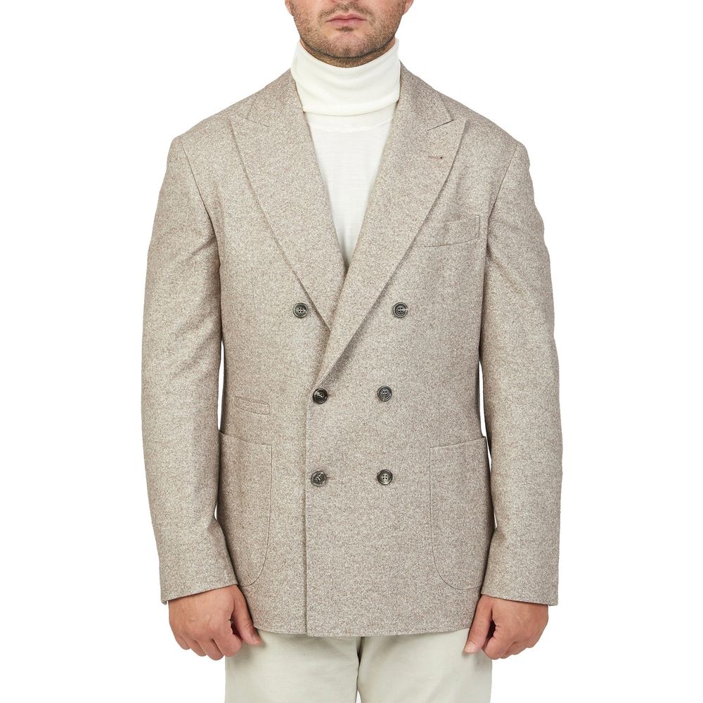 Brunello Cucinelli Beige Coat for Men detail view