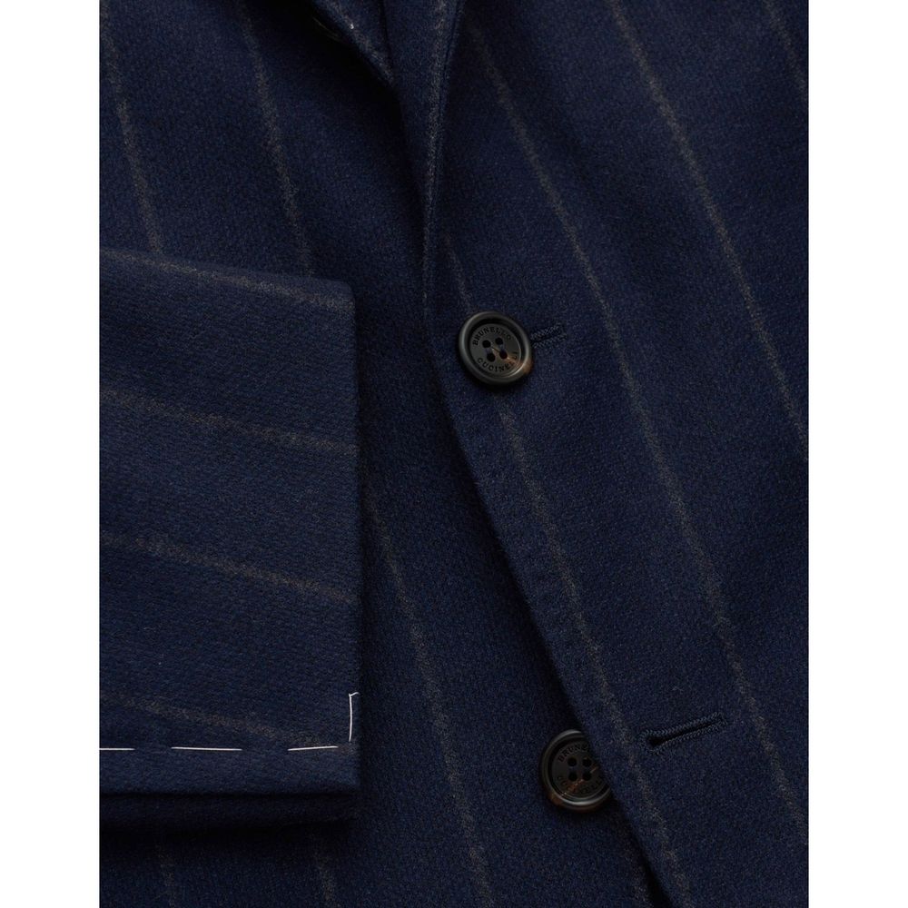 Brunello Cucinelli Blue Virgin Wool Coat