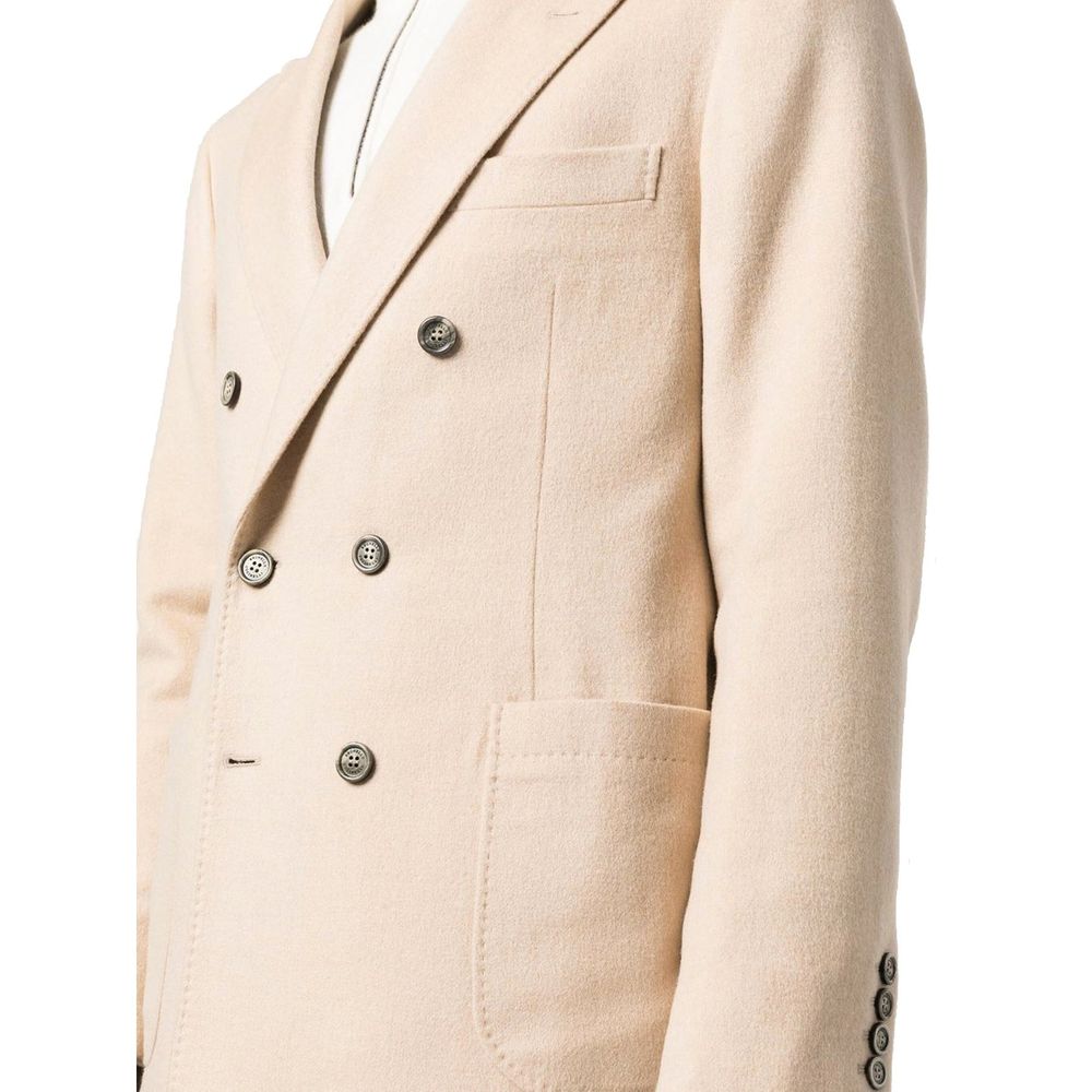 Manteau en laine beige Brunello Cucinelli
