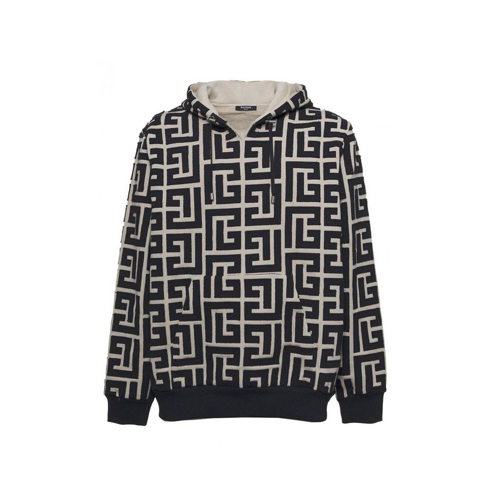 Sweat-shirt Balmain en coton beige