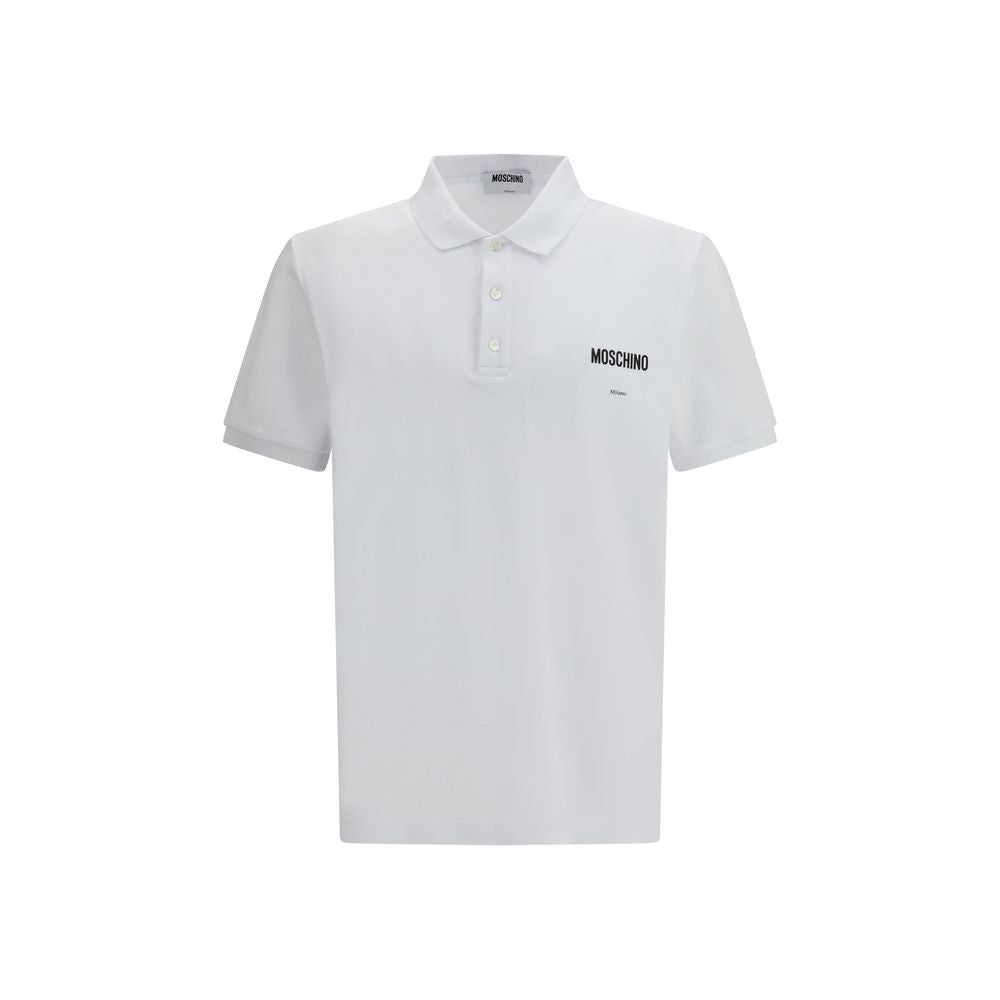 Polo Moschino en coton blanc