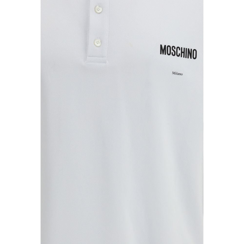 Polo Moschino en coton blanc