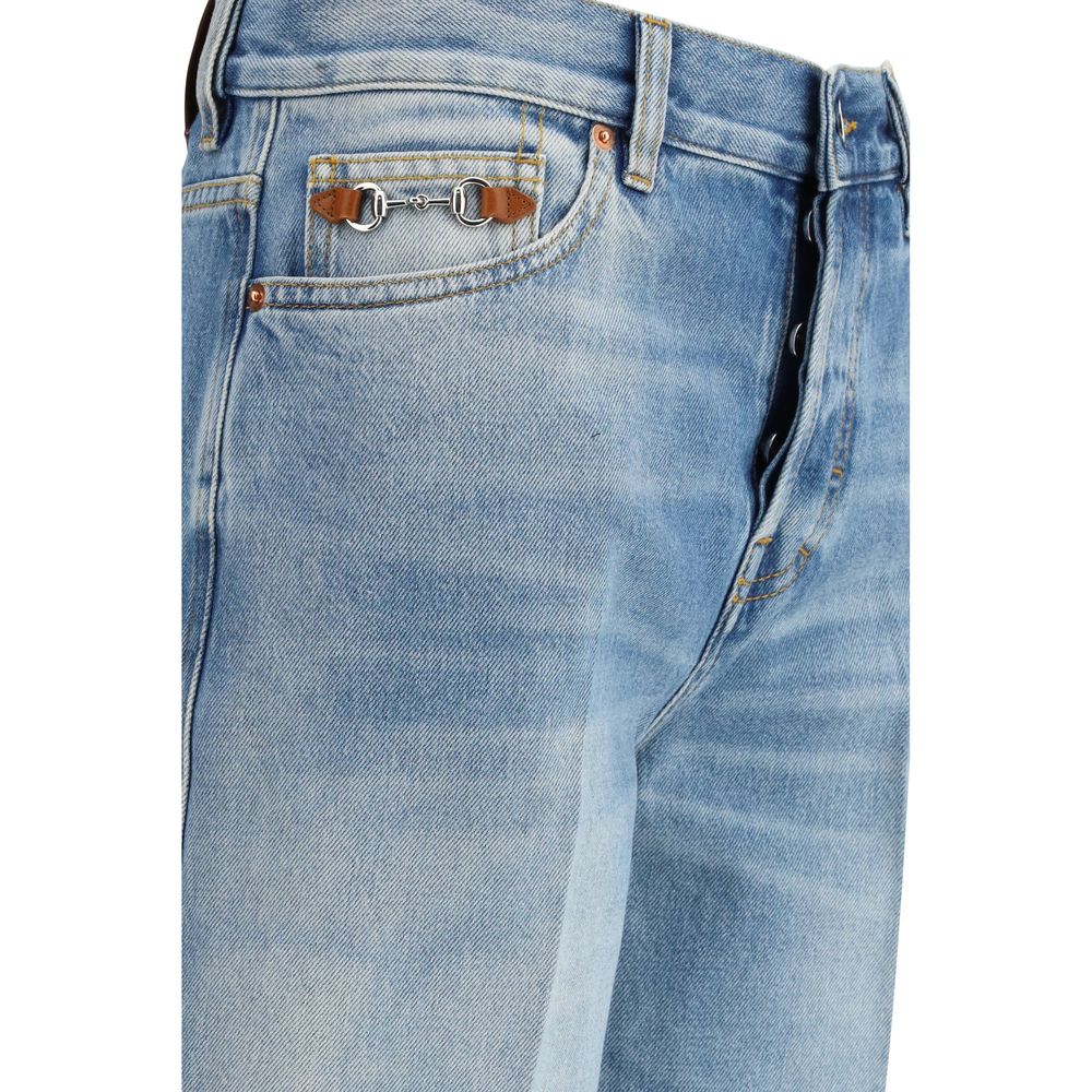 Gucci Blue Flared Jeans for Women detail view