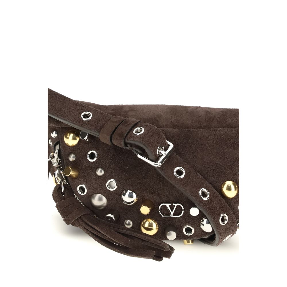 Valentino Garavani Brown Shoulder Bag for Men side view