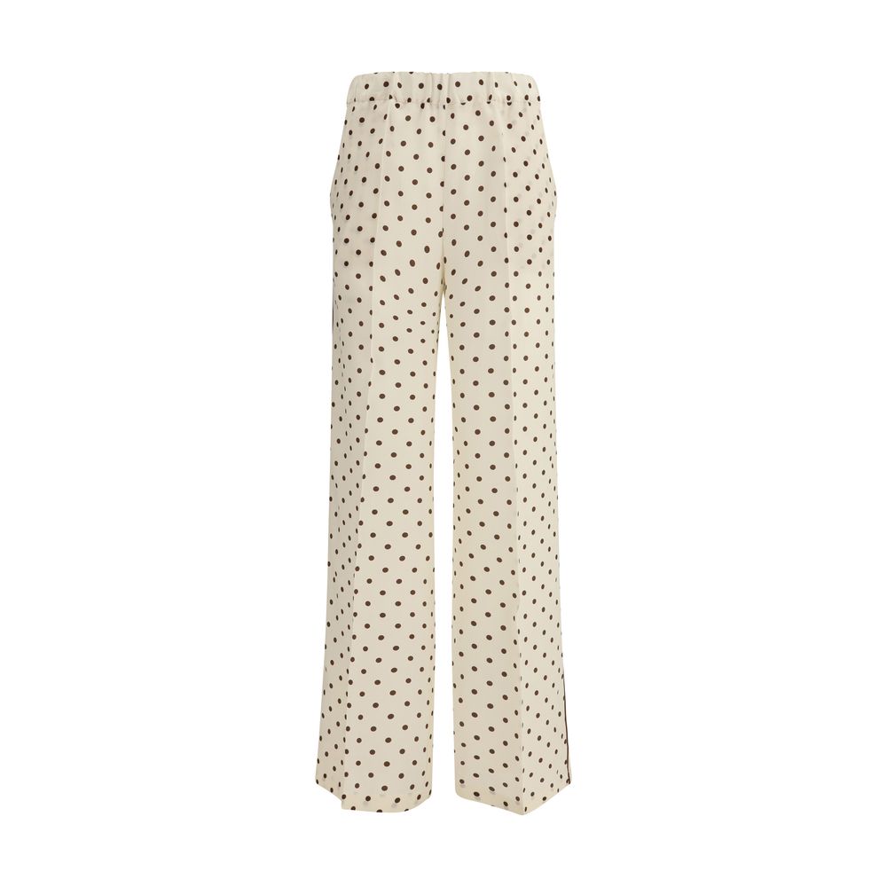 P.A.R.O.S.H. Pantalon décontracté en soie beige