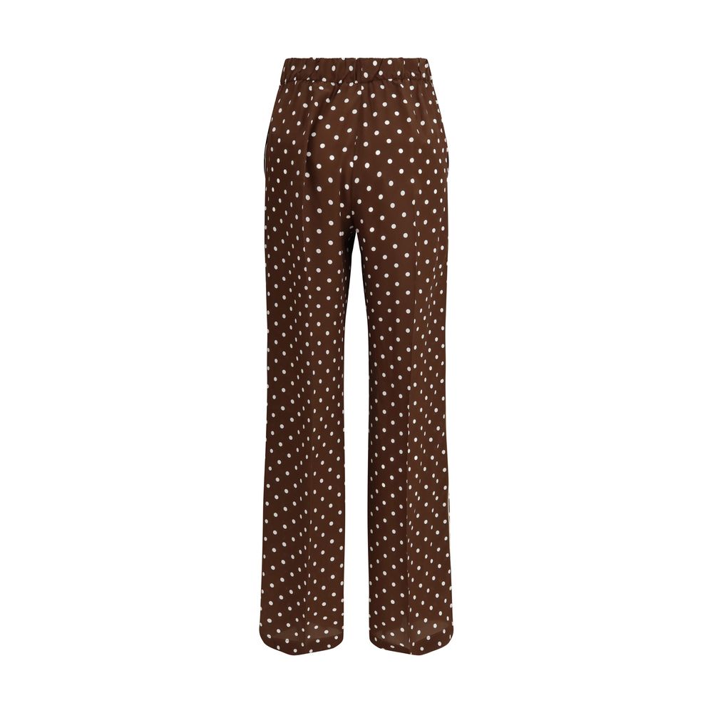 Pantalon décontracté en soie marron P.A.R.O.S.H.