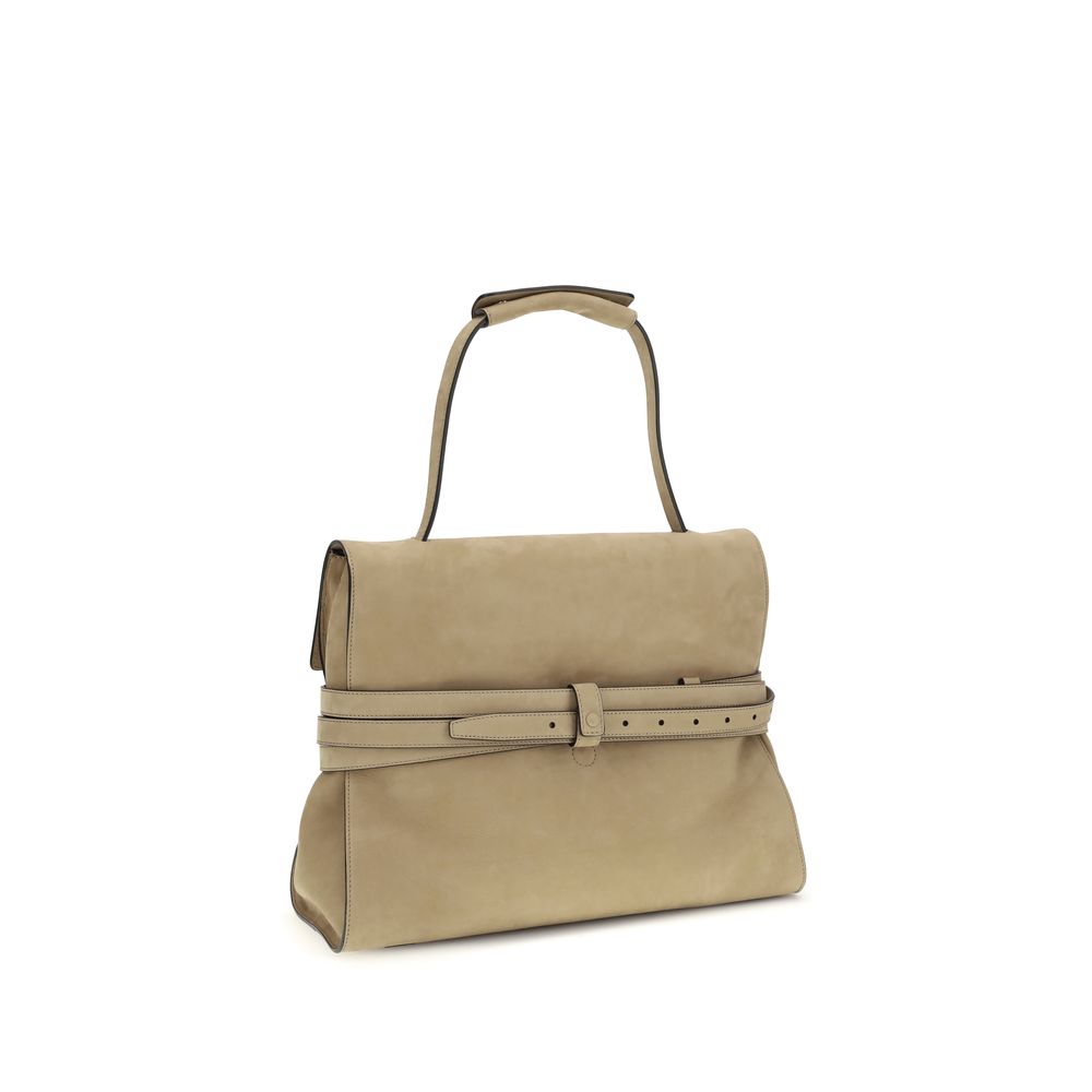 Sac à main Moschino en cuir de veau beige