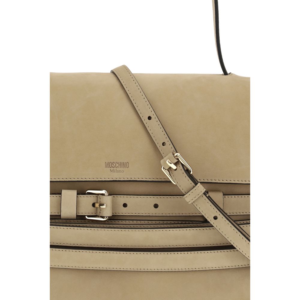 Sac à main Moschino en cuir de veau beige
