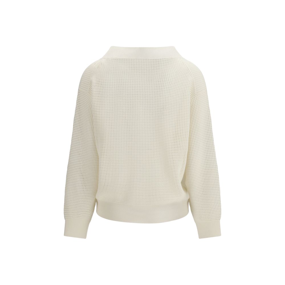Pull en cachemire beige Brunello Cucinelli