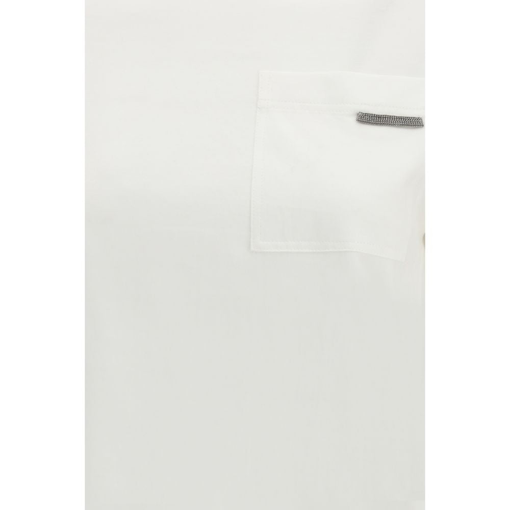 Brunello Cucinelli White T-Shirt for Women detail view