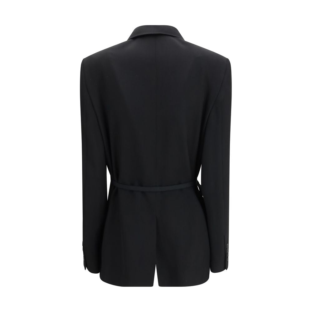 Manteau noir en laine Balenciaga