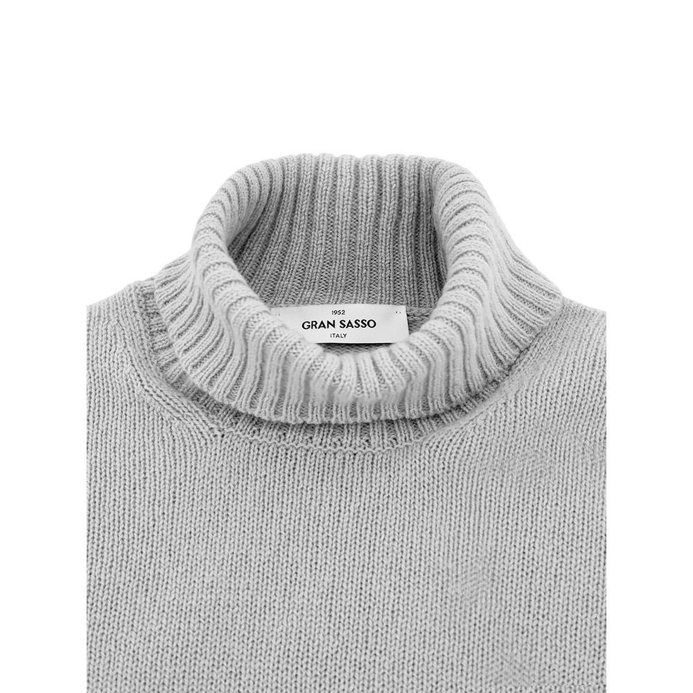 Gran Sasso Grey Turtleneck for Men detail view