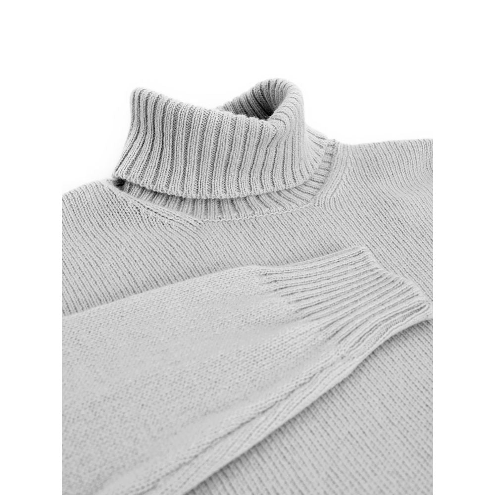 Gran Sasso Grey Turtleneck for Men side view