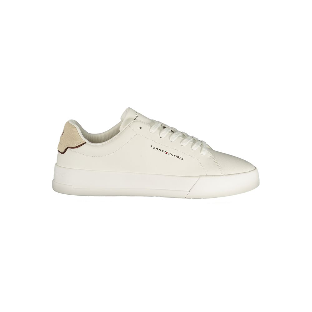 Baskets pour hommes Tommy Hilfiger en polyuréthane blanc
