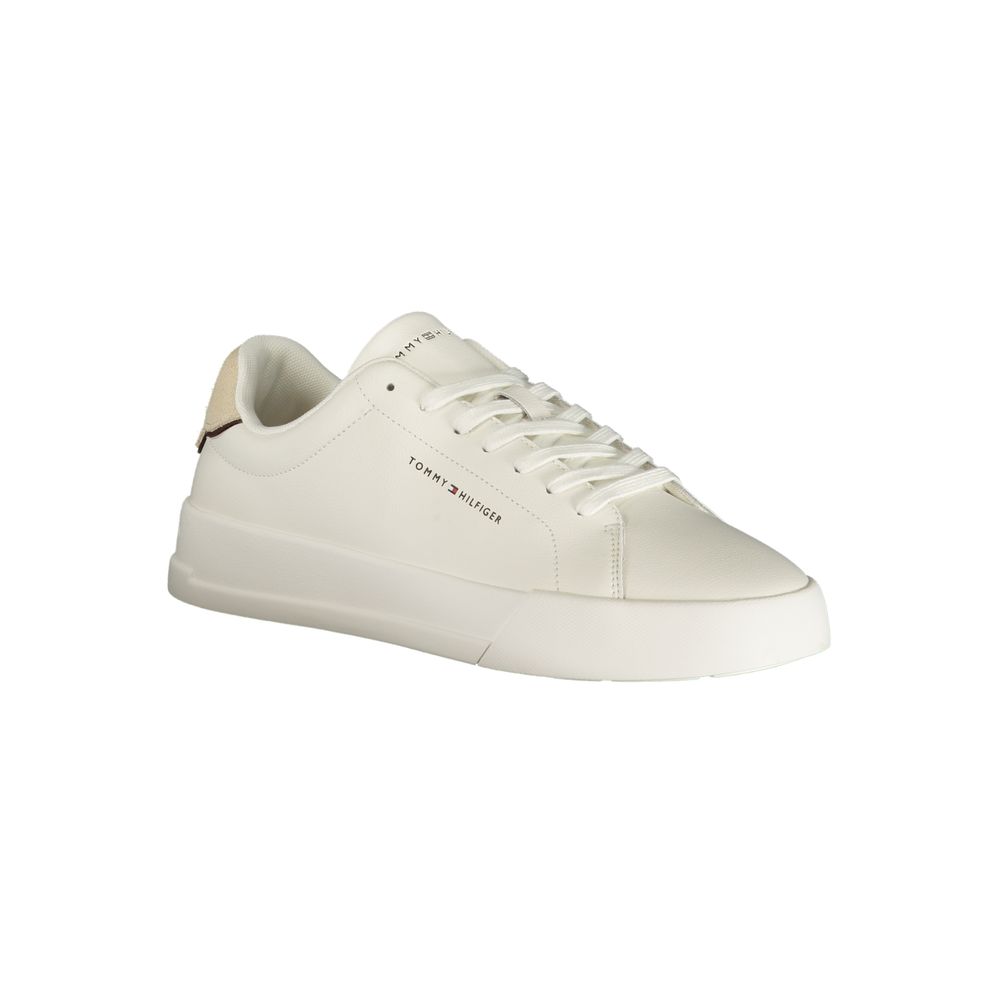 Baskets pour hommes Tommy Hilfiger en polyuréthane blanc