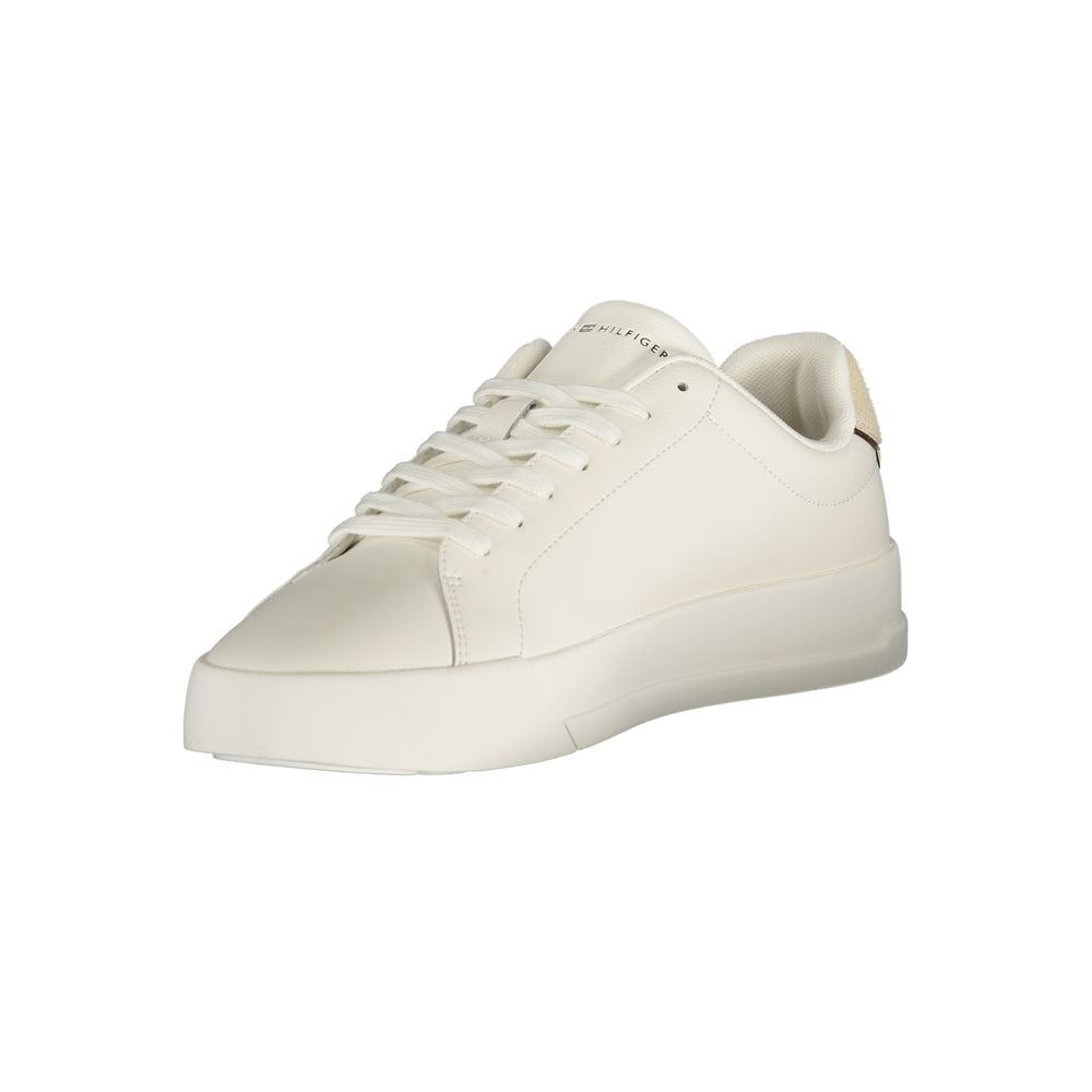 Baskets pour hommes Tommy Hilfiger en polyuréthane blanc