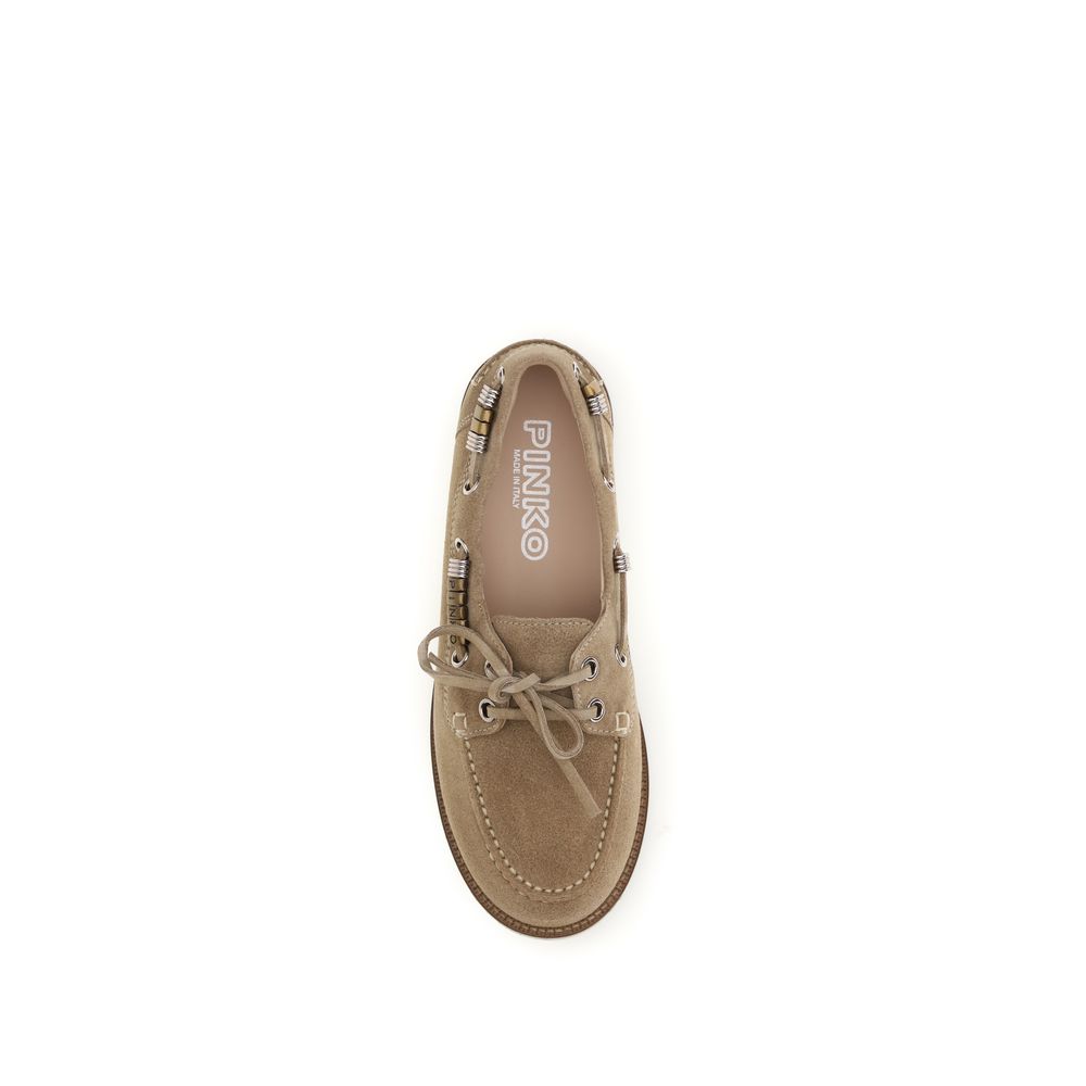 Mocassins à enfiler PINKO en cuir de veau beige