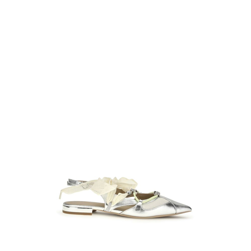 PINKO Silver Ballet Flats for Women