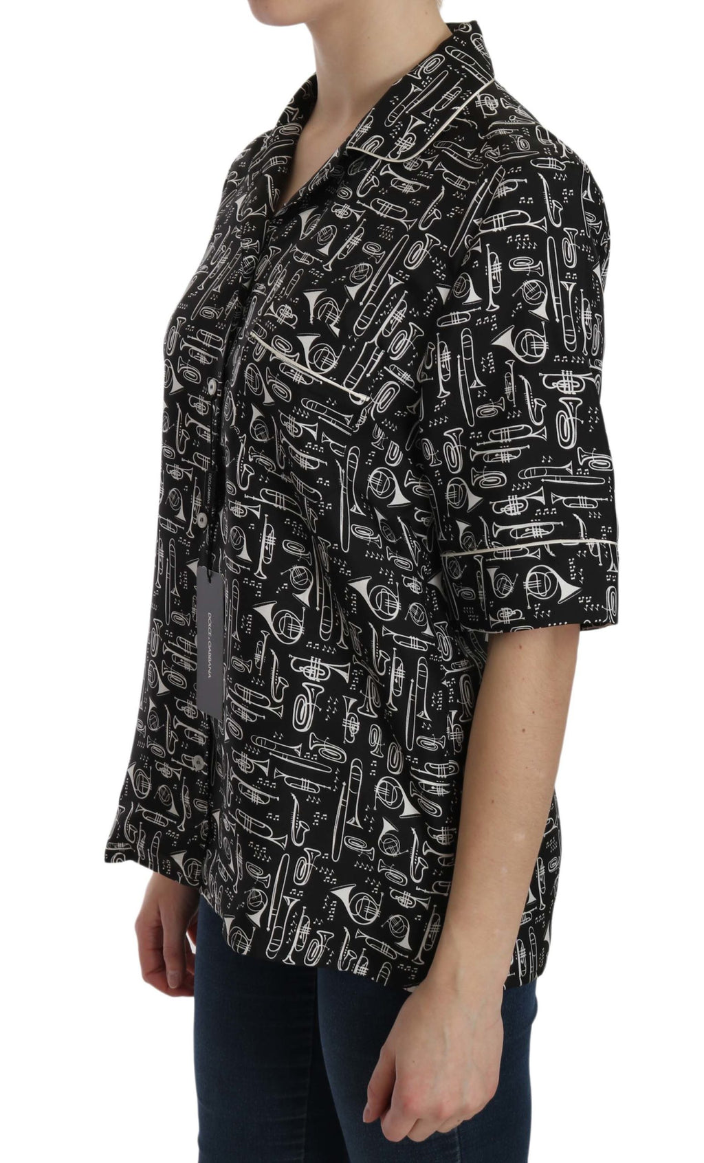 Dolce & Gabbana Black Tops for Women side view
