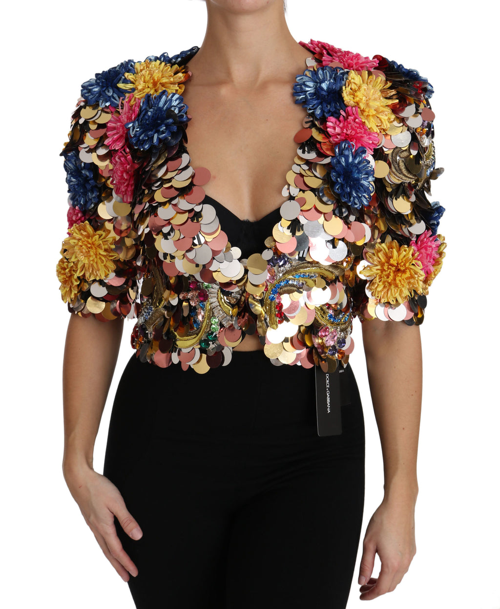 Dolce & Gabbana Multicolor Coat for Women side view