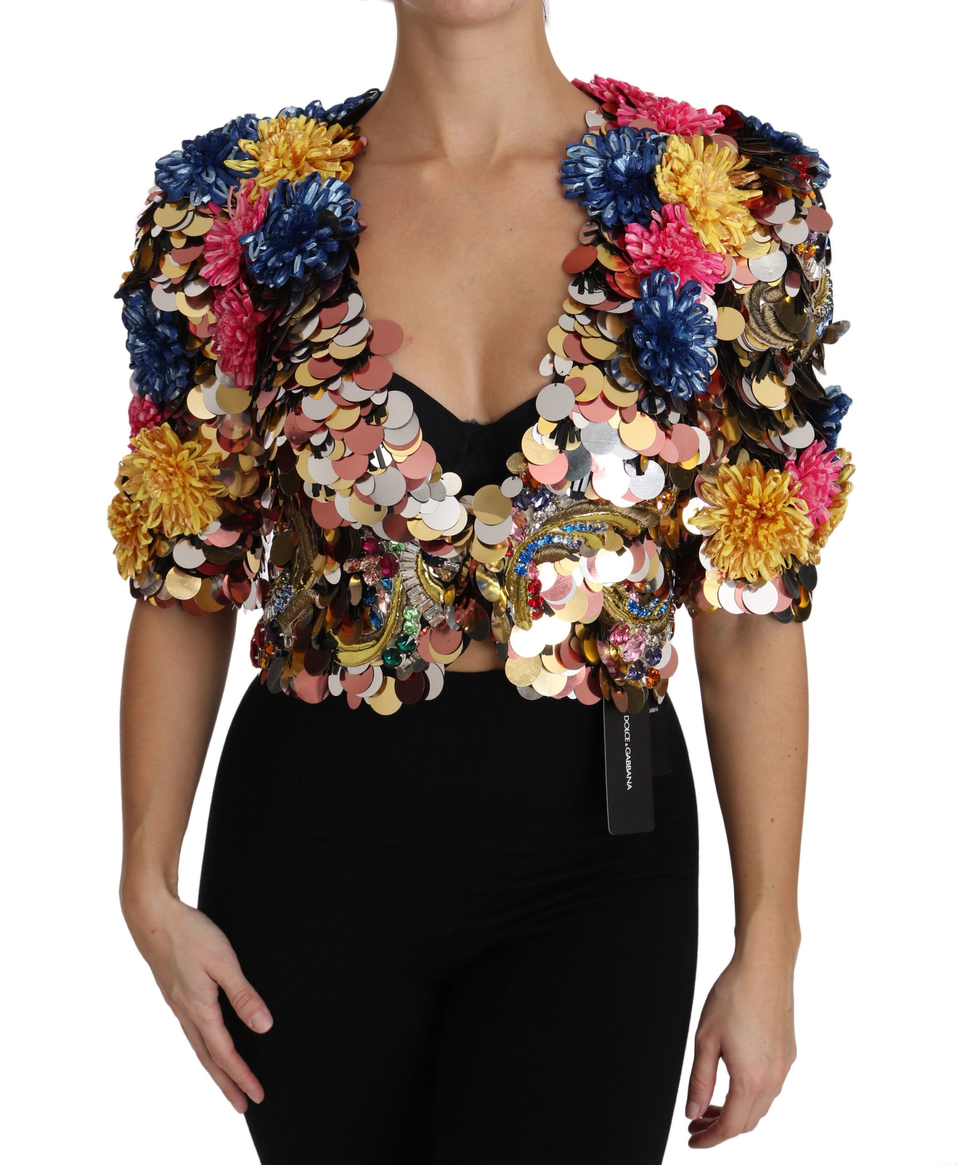 Dolce & Gabbana Multicolor Coat for Women side view