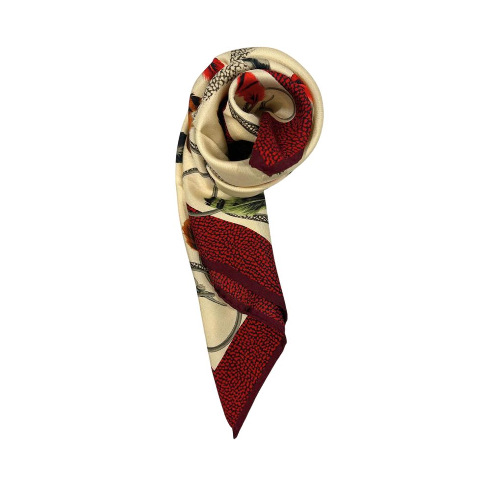 Écharpe en soie beige Borbonese pour femme