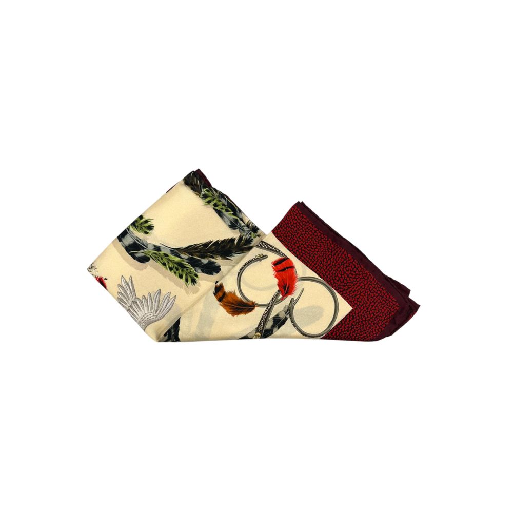 Écharpe en soie beige Borbonese pour femme