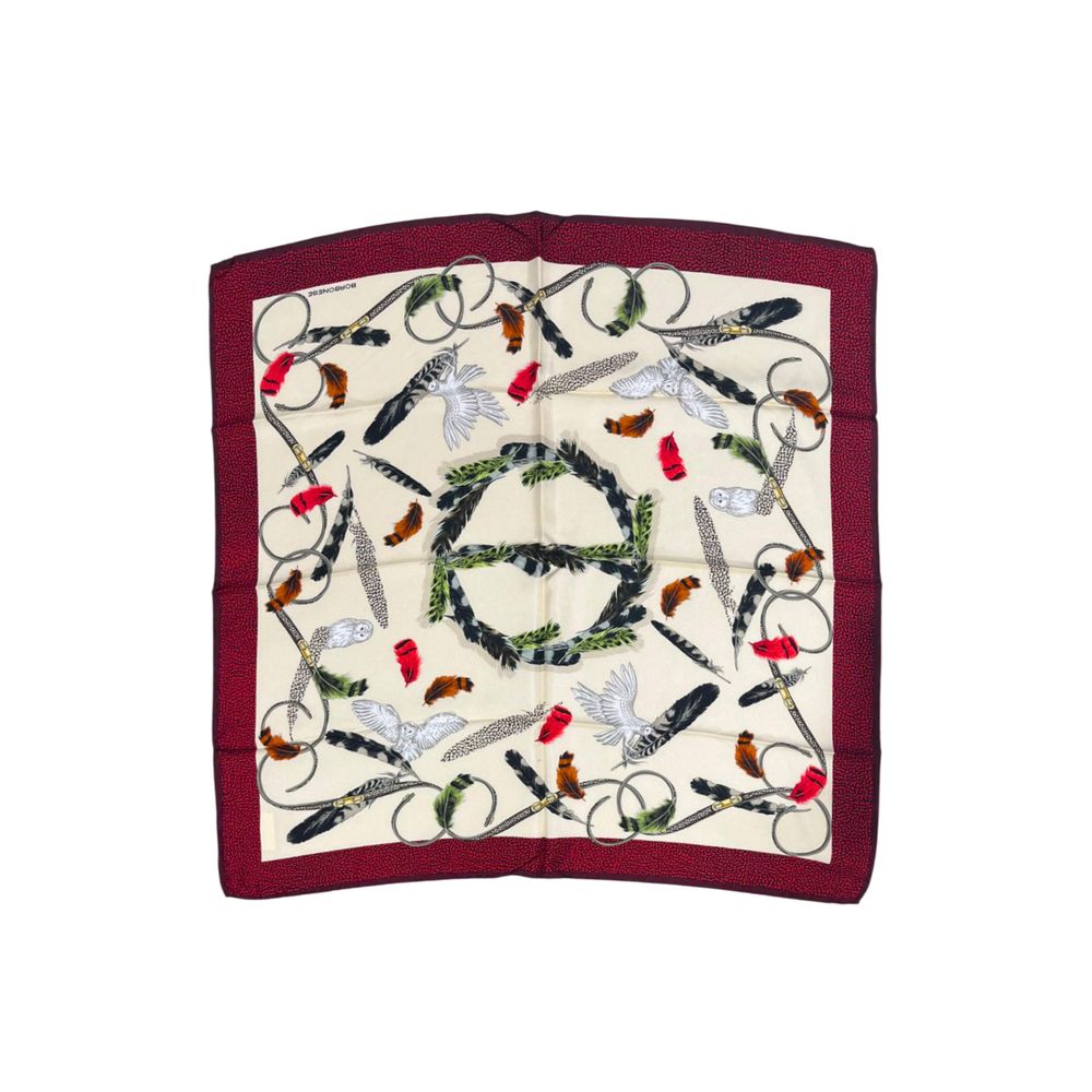 Écharpe en soie beige Borbonese pour femme
