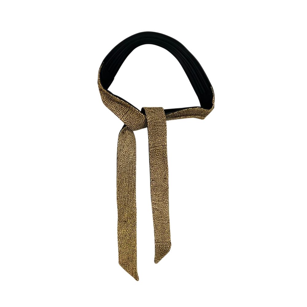 Ceinture Borbonese en cuir beige pour femme