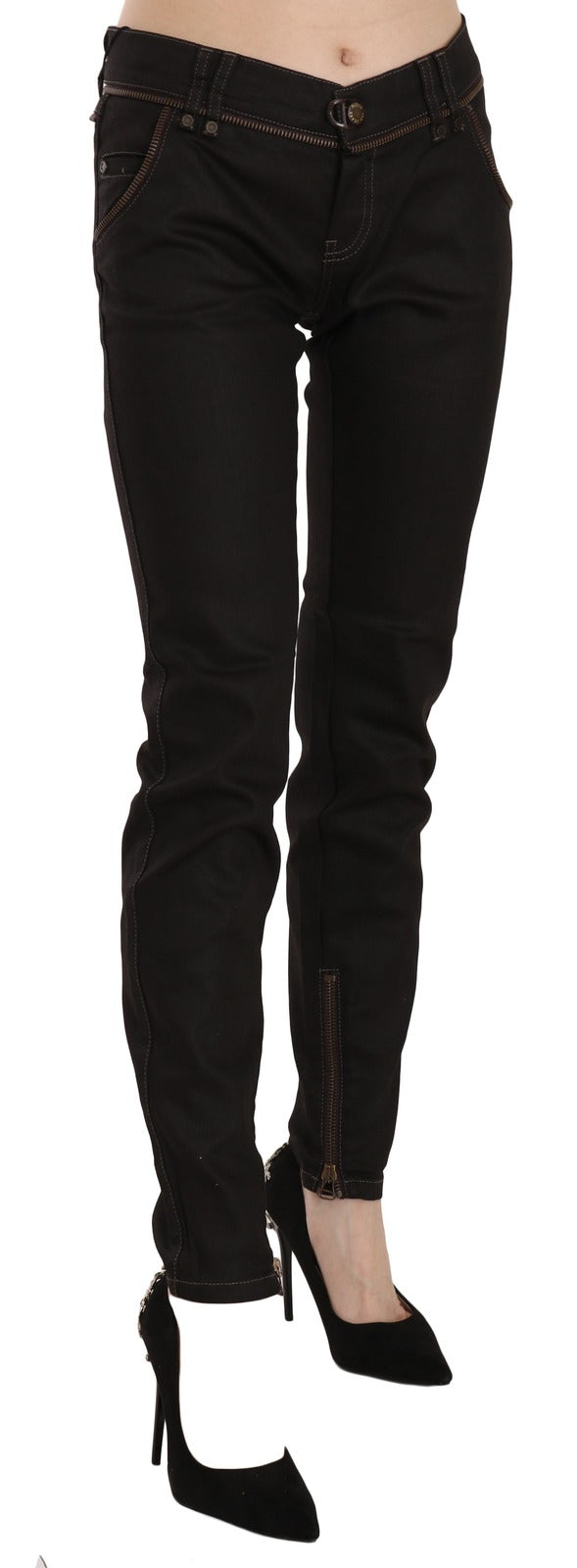 John Galliano Black Skinny Jeans for Women detail view