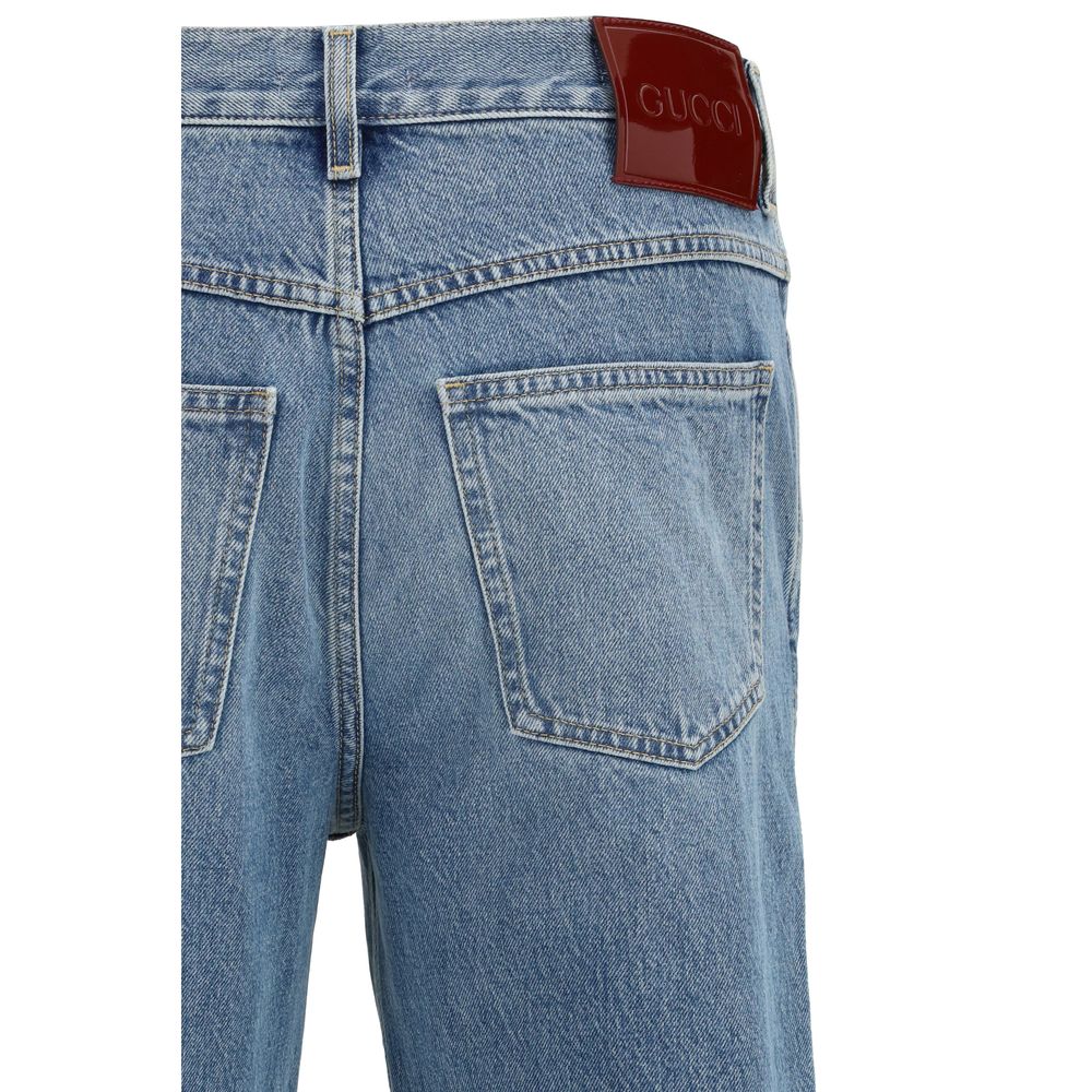 Gucci Blue Slim Fit Jeans for Men detail view