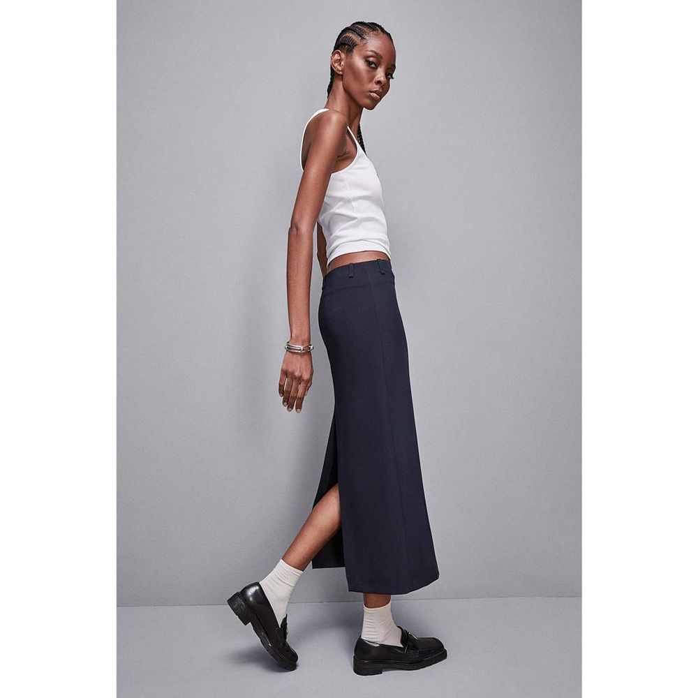 Jupe longue Patrizia Pepe en polyester bleu marine