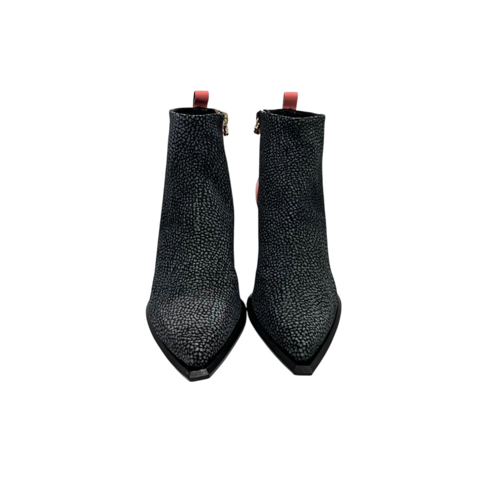 Borbonese Bottine rose en cuir véritable pour femme