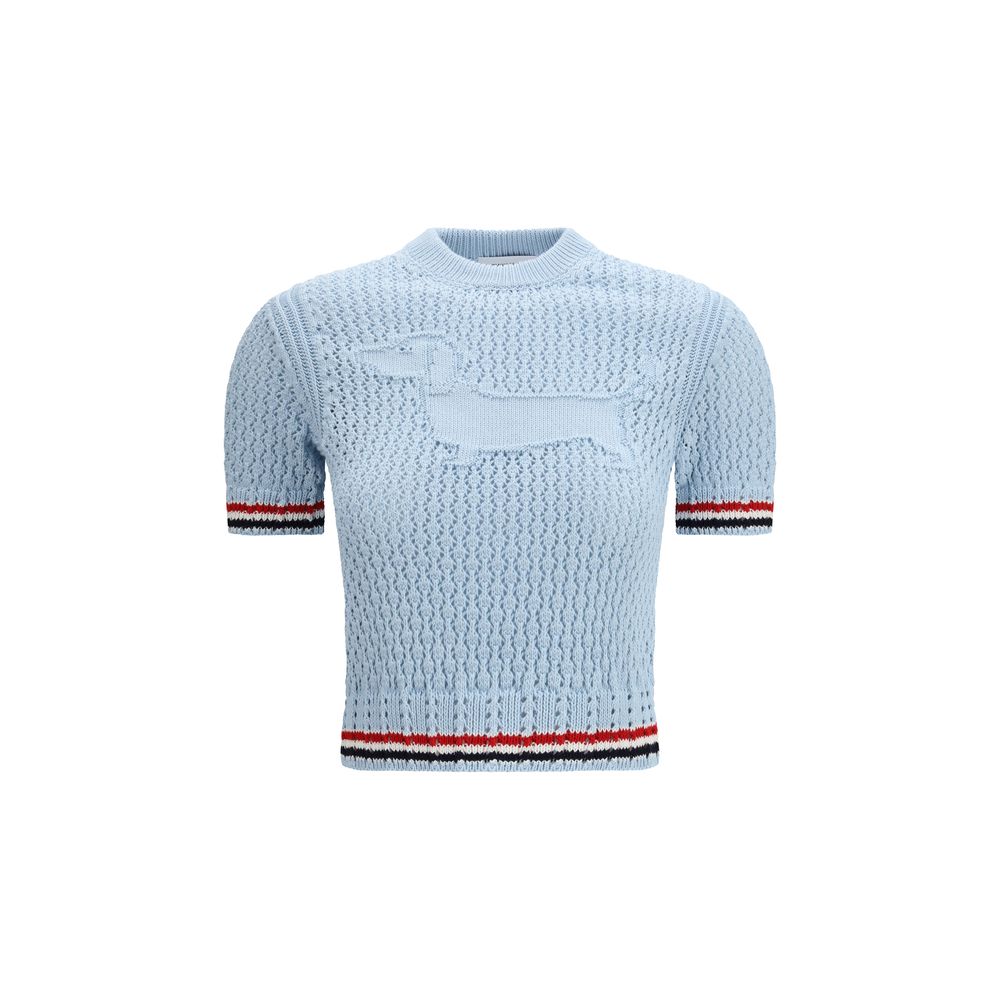 T-shirt en coton bleu Thom Browne